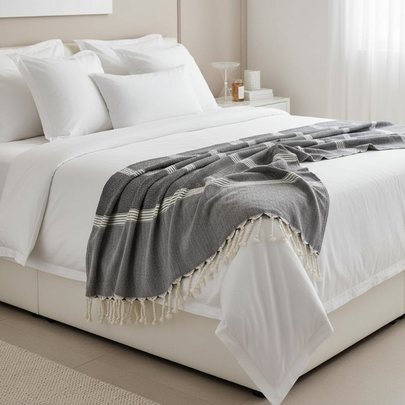 Natte Oversized Square Fouta - 78"x78" 100% recycled Cotton