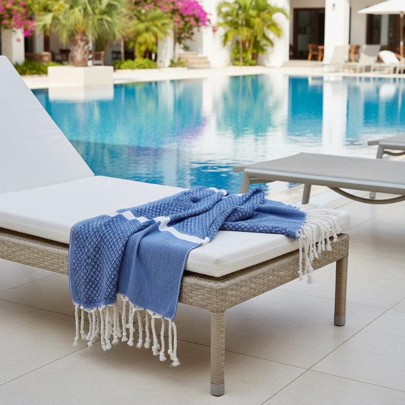 Saida Fouta Towel - Elegant Herringbone Weave 100% Cotton