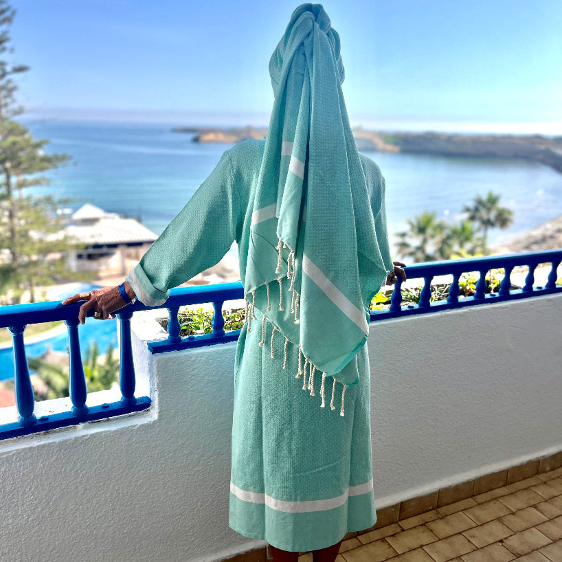 Saida Fouta Towel - Elegant Herringbone Weave 100% Cotton