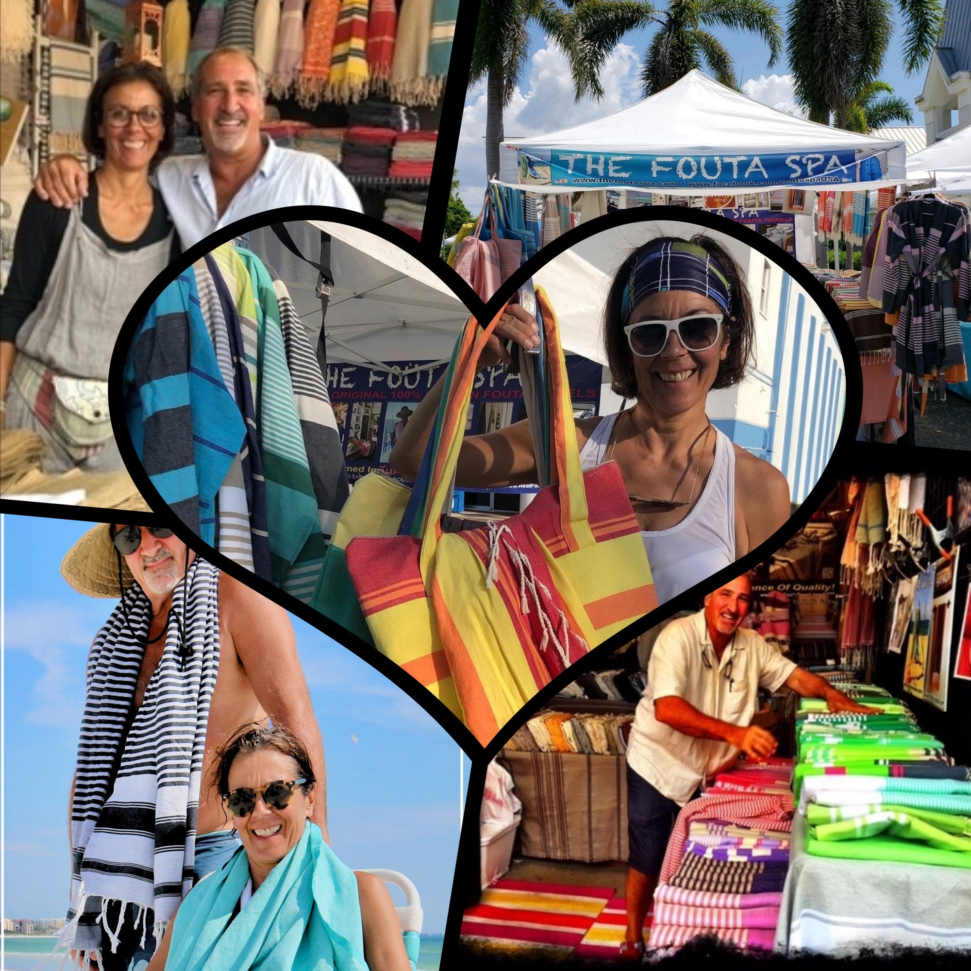 A collage of Fouta Spa owners