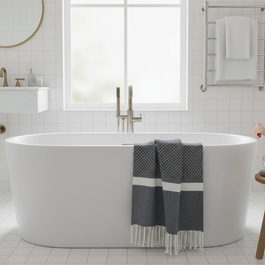 Saida Fouta Towel - Elegant Herringbone Weave 100% Cotton
