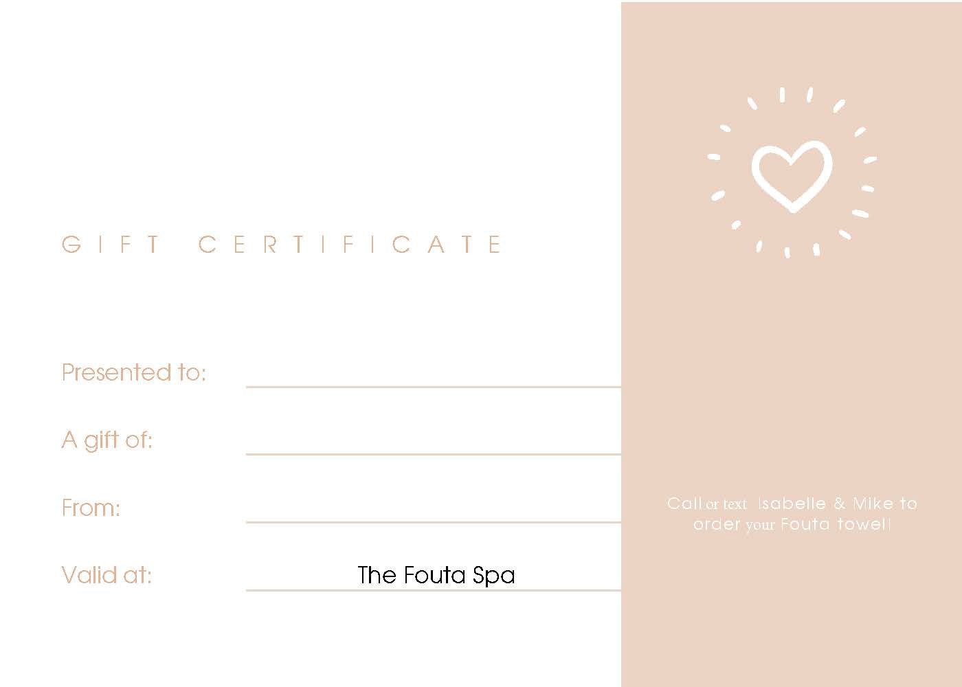 The-foutaspa gift card