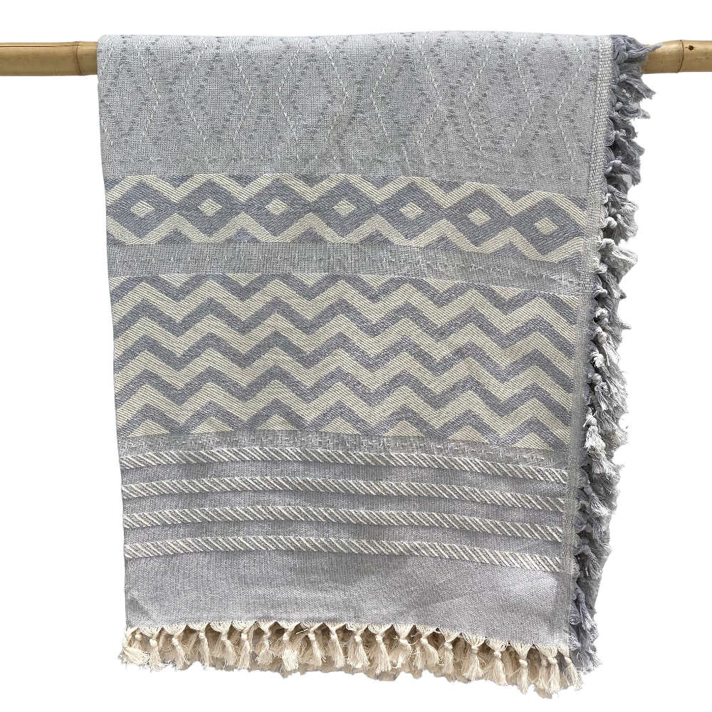 Zig-Zag Fouta Bedspread - XXL - The-foutaspa